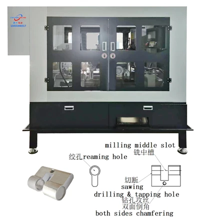 Auto enkele open cilinderbehuizing combinatiemachine (aluminium slot)